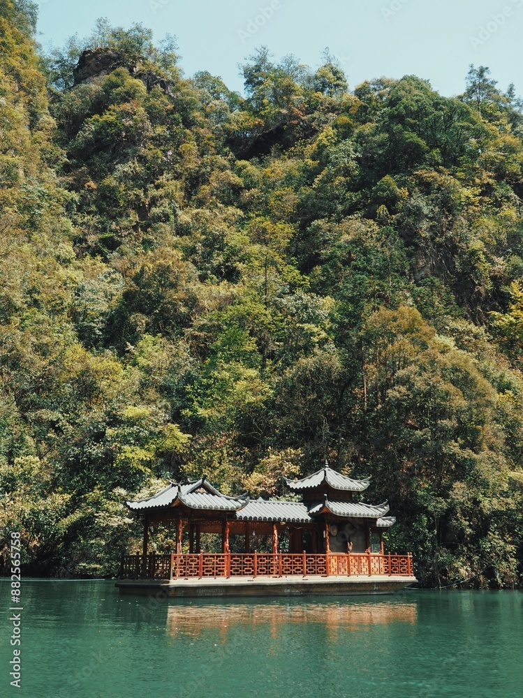 Obraz premium Bao feng lake is one of the world natural heritage, Zhangjiajie, hunan, china