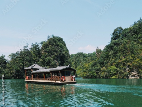 Bao feng lake is one of the world natural heritage, Zhangjiajie, hunan, china photo