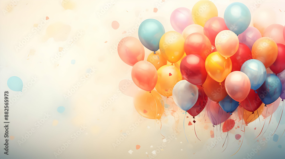Colorful Balloons Illustration Background
