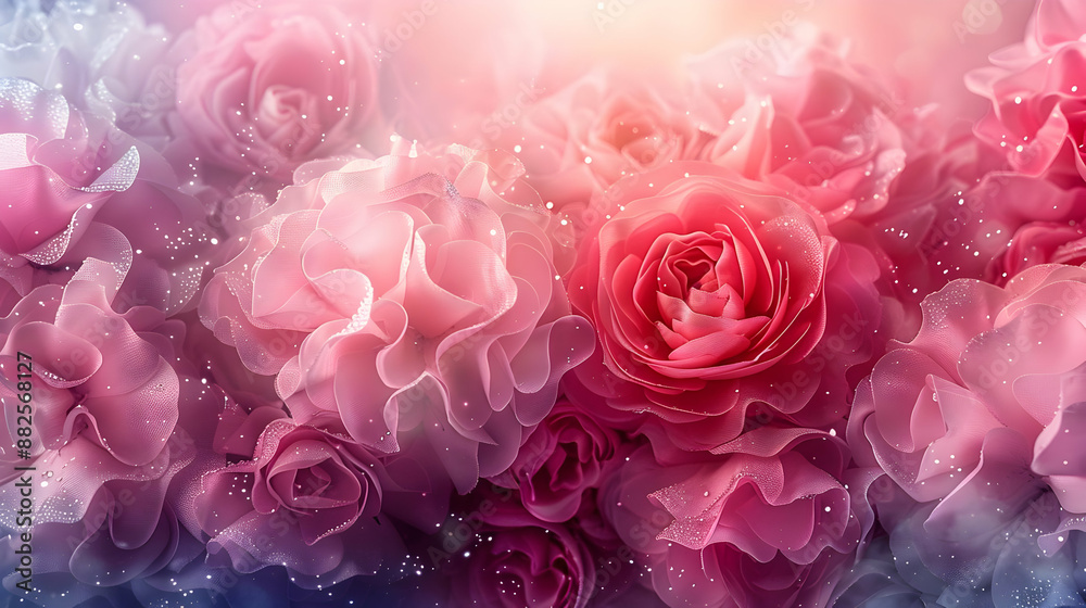 Pink Roses with Shimmering Light Abstract Background Pink Roses with Shimmering Light Abstract Background