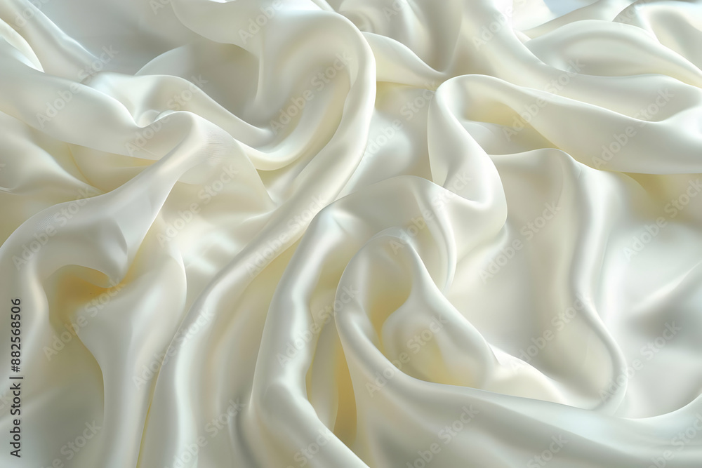 White Satin Fabric Draped Background Image White Satin Fabric Draped Background Image