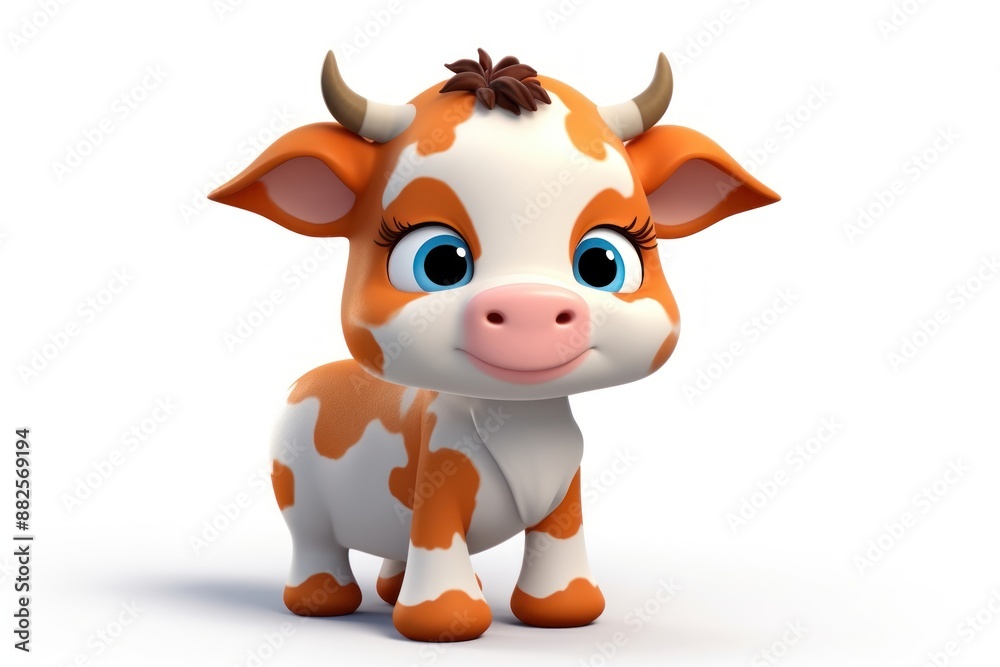 Cute animals cow livestock cartoon. Cute animals cow livestock cartoon.
