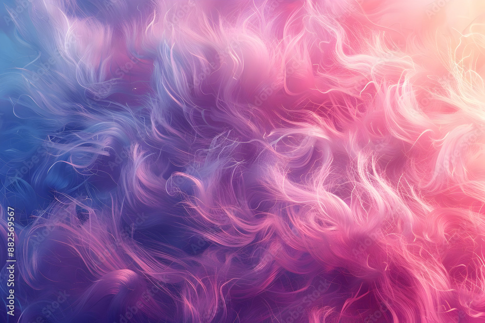 Abstract Background with Wavy Pink and Blue Hair Abstract Background with Wavy Pink and Blue Hair