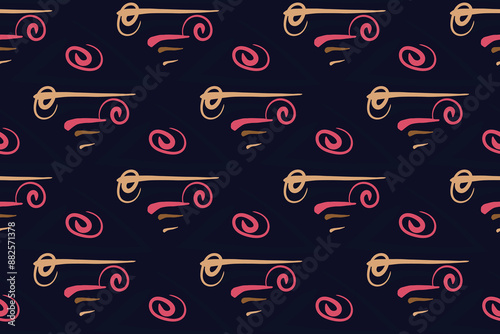African clash vector seamless pattern in ethnic tribal style. Can be printed and used as wrapping paper, wallpaper, textile, fabric, apparel, etc.