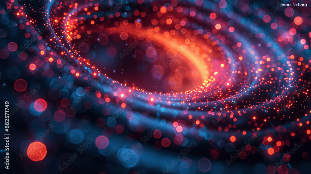 Neon Light Rings Abstract Background in Dark Blue, Red, Purple for Sports Games and Celebrations Neon Light Rings Abstract Background in Dark Blue, Red, Purple for Sports Games and Celebrations
