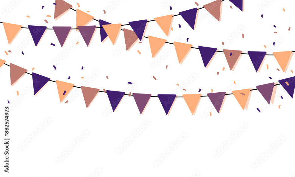 Halloween party flag and confetti illustration, Carnival card or banner with typography design, Celebrate pastel flag, Concept of Halloween, holiday and decoration. Halloween party flag and confetti illustration, Carnival card or banner with typography design, Celebrate pastel flag, Concept of Halloween, holiday and decoration.