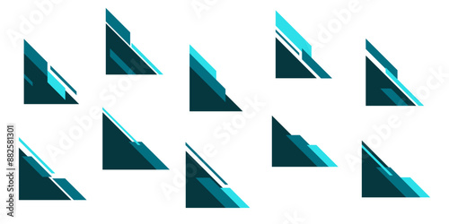 Blue Corner Shape SET Free Download Blue Corner Shape SET - GFXLoad