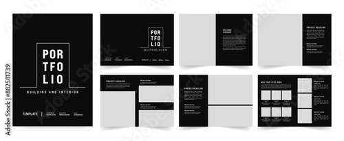 Architecture portfolio or business portfolio template design, Professional portfolio for architecture and interiors