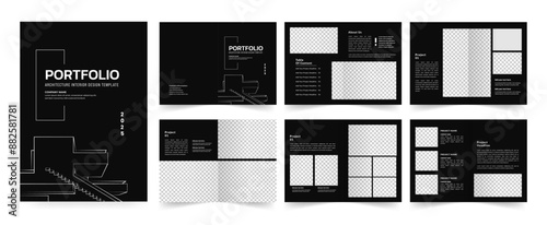 Architecture Portfolio Template, a4 standard size print ready brochure template, Brochure template