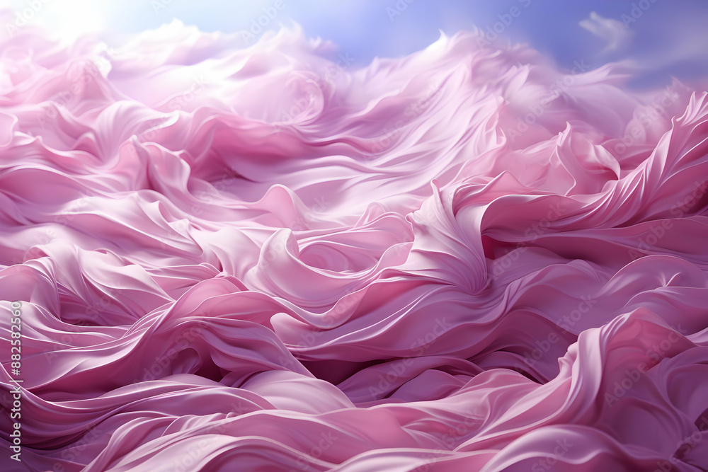 Pink Abstract 3D Fabric Waves Background Pink Abstract 3D Fabric Waves Background
