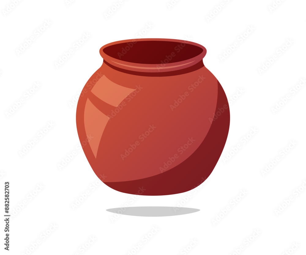 Clay pot vector isolated on white background. Clay pot vector isolated on white background.