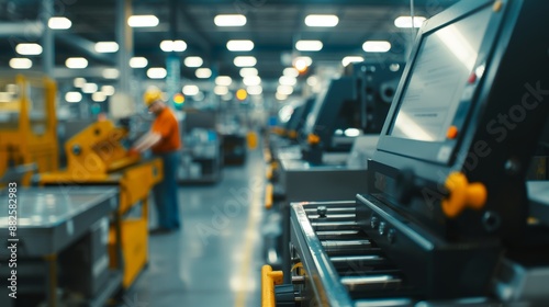 Wallpaper Mural Inside a Portland fabrication mill, intricate machinery and equipment at work, creating high-quality fabricated components, a hub of industry and precision Torontodigital.ca