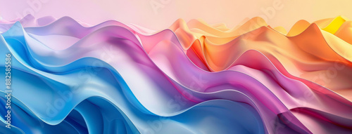 3D Gradient Waves Background