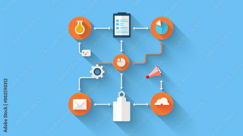 Flowchart of an intricate operation, illustrating the procedures, methods, and techniques involved in an organized and efficient workflow Flowchart of an intricate operation, illustrating the procedures, methods, and techniques involved in an organized and efficient workflow