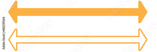 Long arrow vector icon.  horizontal double arrow. Vector 10 Eps.