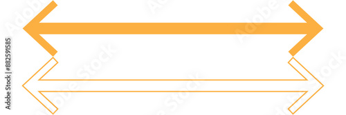 Long arrow vector icon.  horizontal double arrow. Vector 10 Eps.