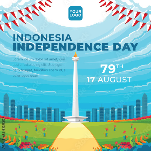 Indonesia independence day post design