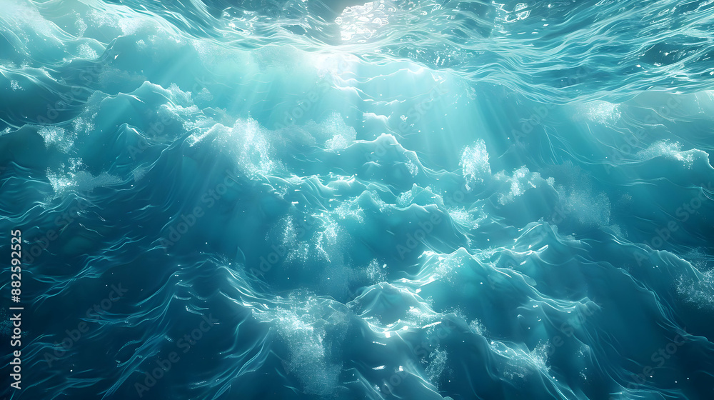 Underwater Ocean Waves Background Underwater Ocean Waves Background