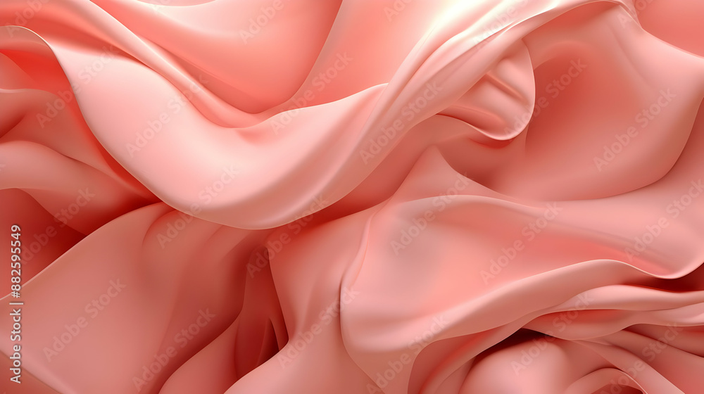 Abstract 3D Peachy Pink Wavy Background Illustration Abstract 3D Peachy Pink Wavy Background Illustration