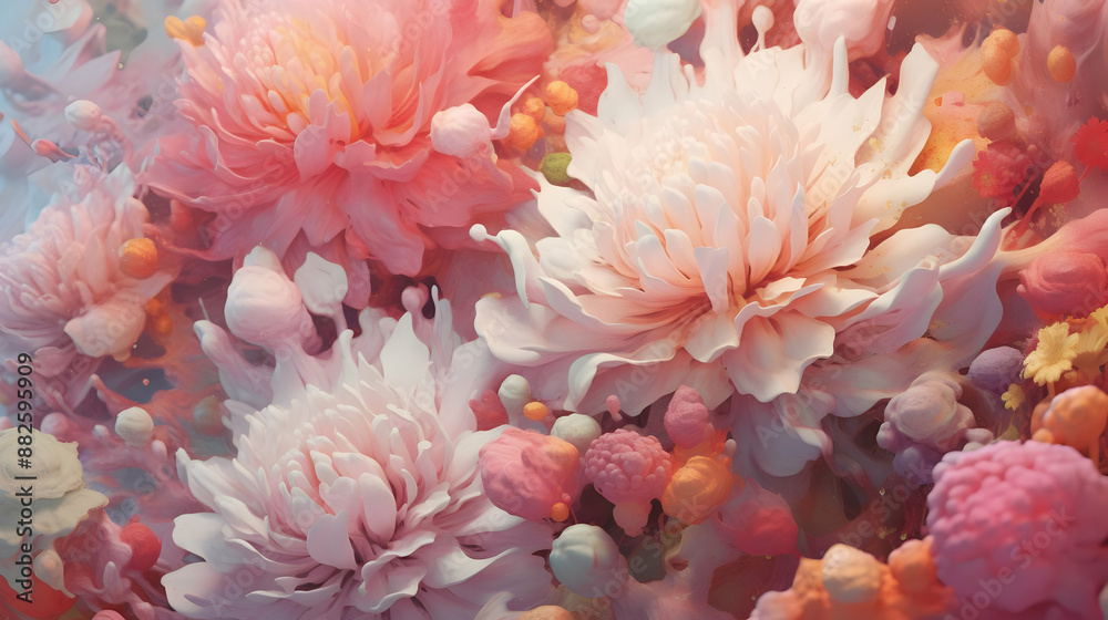 Abstract 3D Flower Background Abstract 3D Flower Background