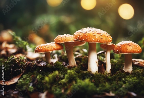 fragility mushrooms chanterelle honey agarics boletus watercolor illustrations agaric mushroom illustration