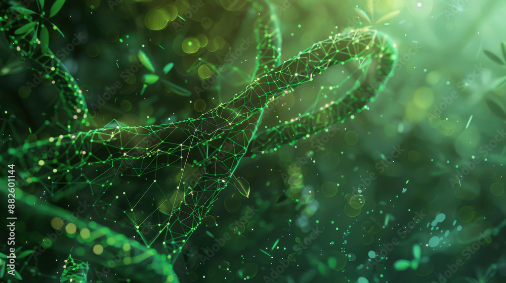 Obraz premium Bioinformatics integrates biology, computer science, and statistics to analyze biological data, leading to breakthroughs in genetics and medicine.