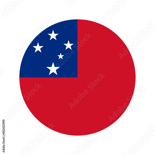 Free Download Round Samoa flag icon - GFXLoad
