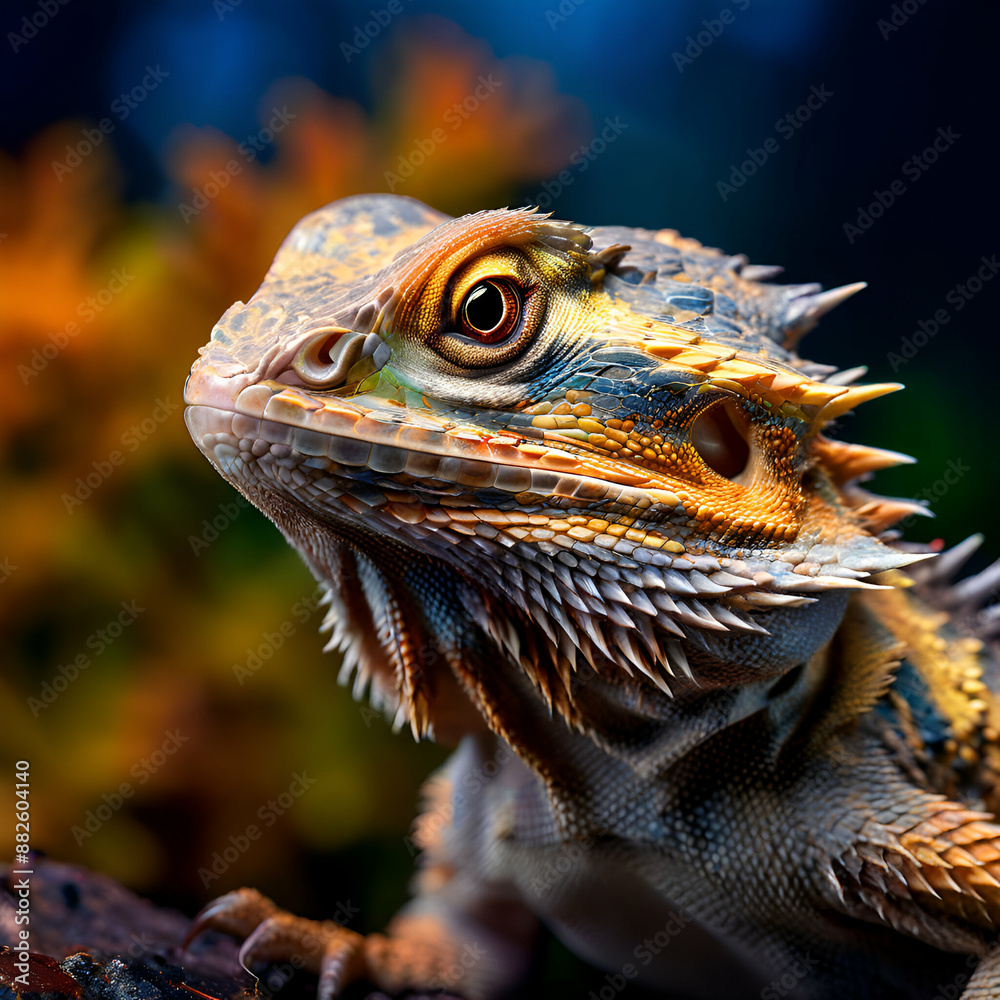 Fototapeta premium portrait of bearded dragon