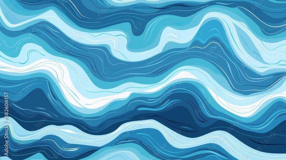 ocean waves flat design top view abstract water ocean wave cartoon drawing vivid ocean waves flat design top view abstract water ocean wave cartoon drawing vivid
