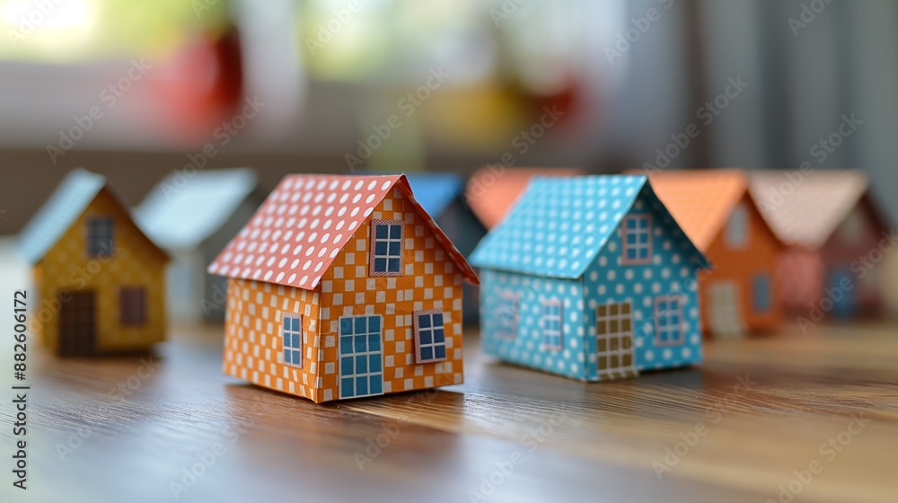Colorful Paper Houses Colorful Paper Houses