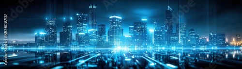 Hightech futuristic cityscape, advanced technology, scifi vision