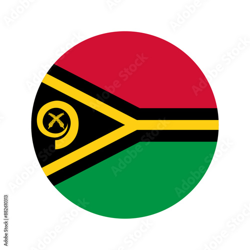 Round Vanuatu flag icon