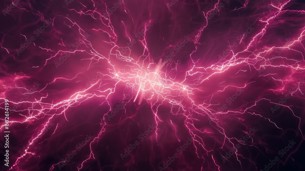 Fototapeta premium Abstract Pink Lightning