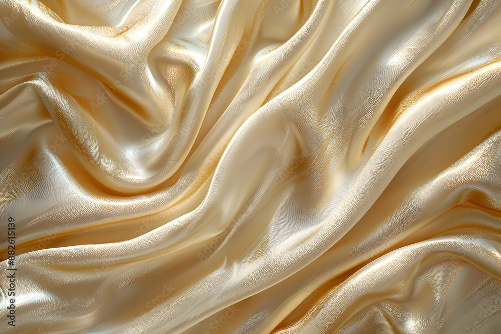 Golden Silk Fabric Draped Abstract Background Golden Silk Fabric Draped Abstract Background