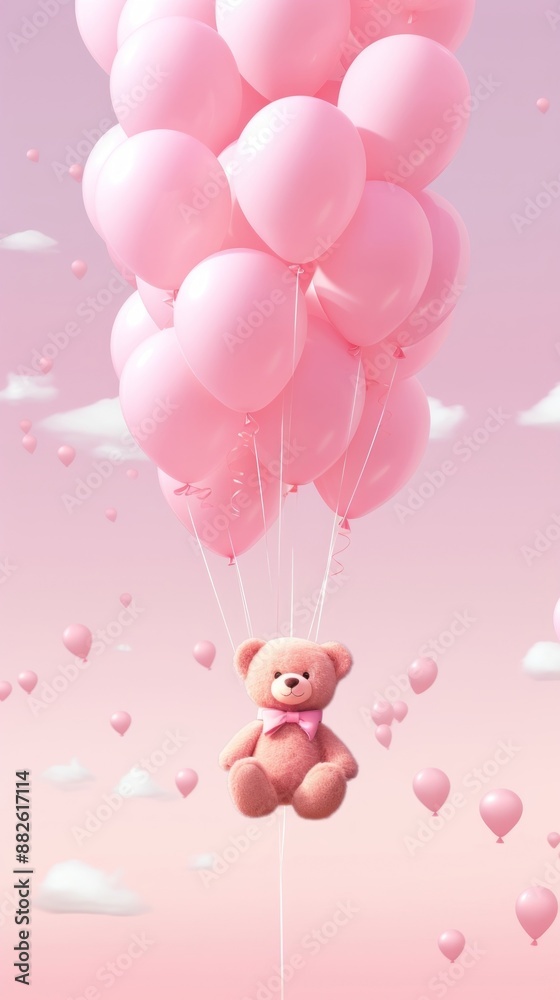 Balloon pink toy celebration. Balloon pink toy celebration.