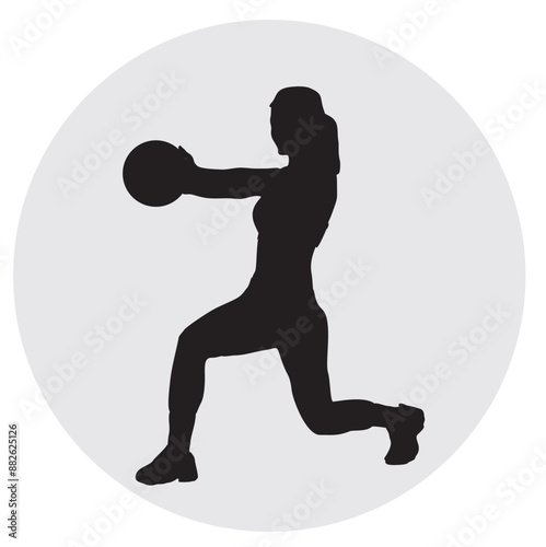 medicine ball exercise silhouette