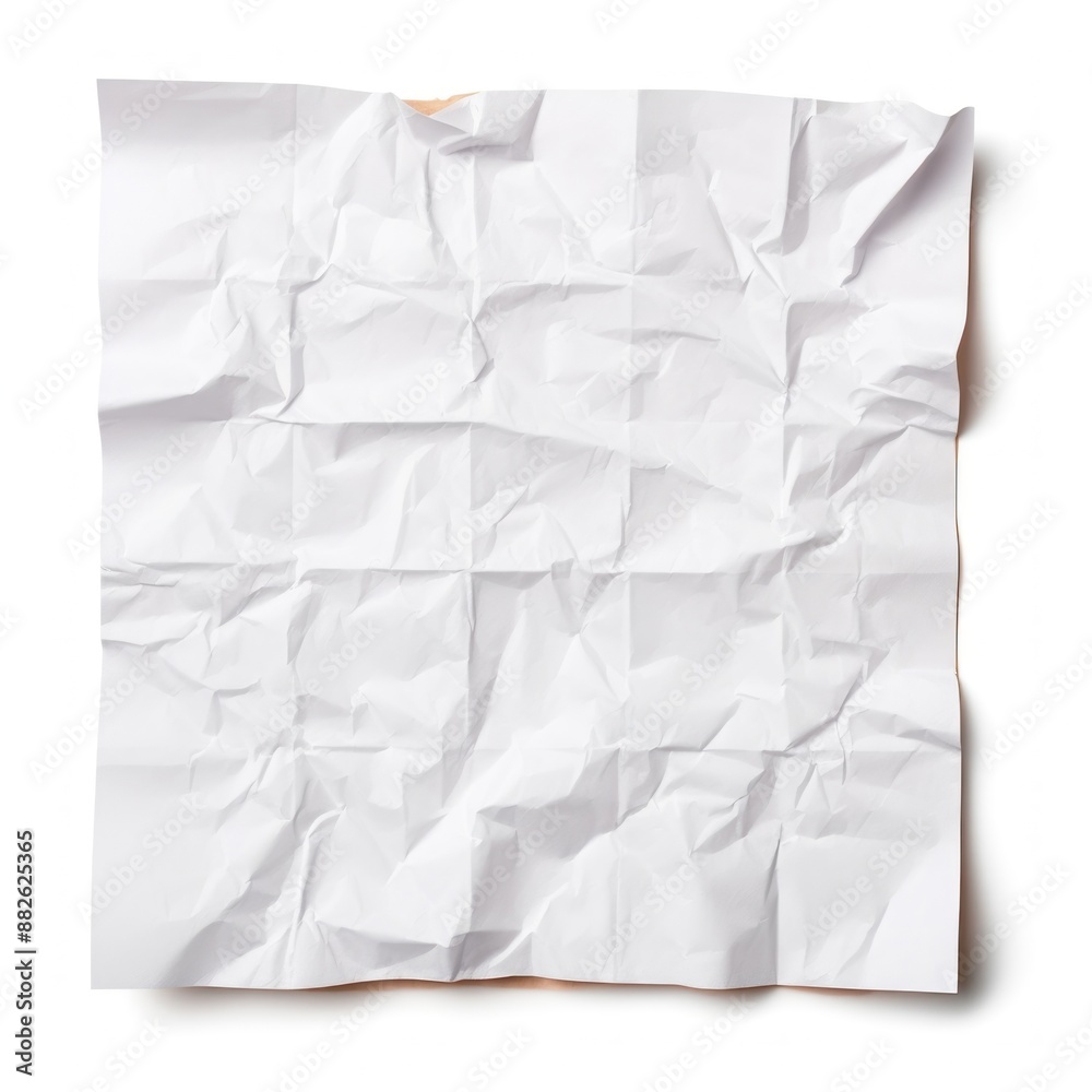 Piece of wrinkled paper backgrounds white white background. Piece of wrinkled paper backgrounds white white background.