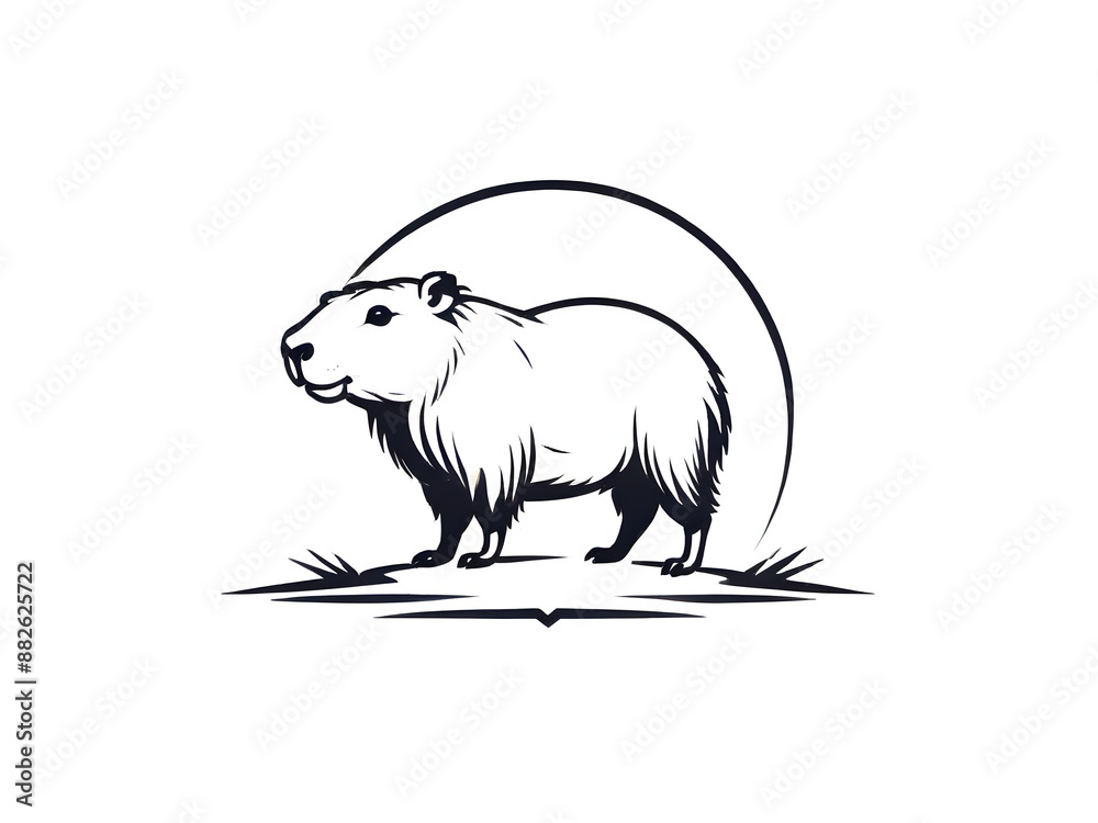 Obraz premium capybara isolated on white background