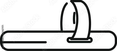Windsurfing board icon in simple style, representing windsurfing, a popular water sport and recreational activity