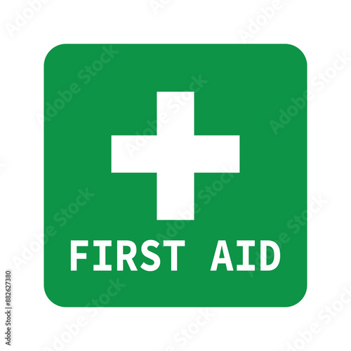 First Aid logo with a green background