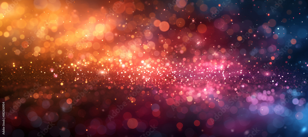  Colorful lights in abstract bokeh pattern, adding a whimsical and enchanting touch to any design.