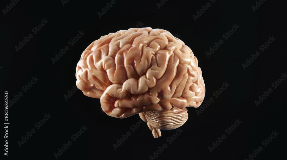 Human brain isolated 3D hologram illustrating a medical concept. Human brain isolated 3D hologram illustrating a medical concept.