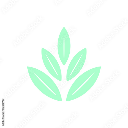 Natural floral logo simple illustration vector art for your brand