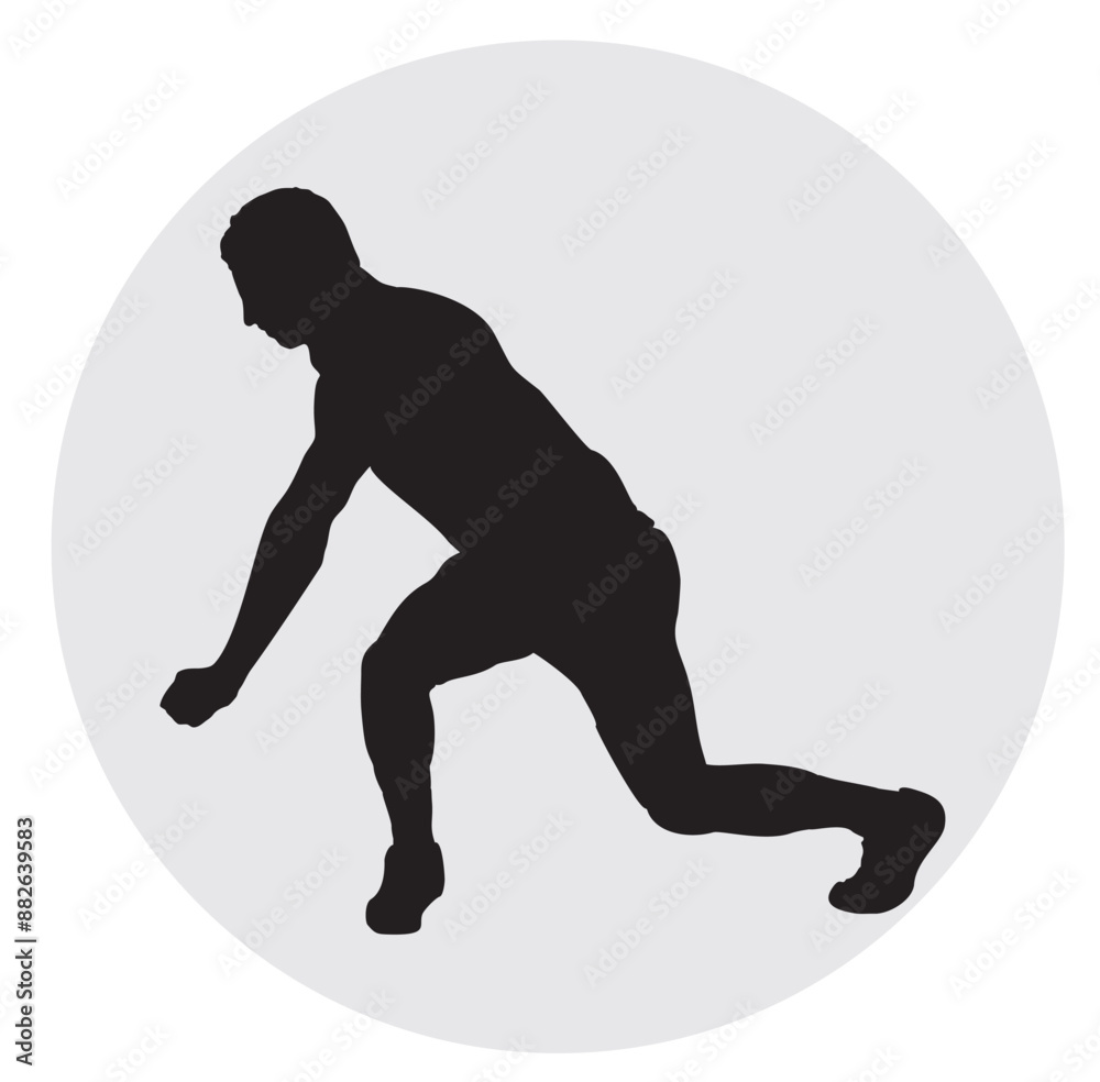 Naklejka premium shot put sport silhouette