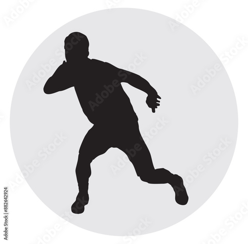 shot put sport silhouette