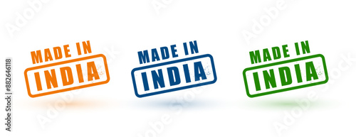 made in india stamp banner boost the export trade of country