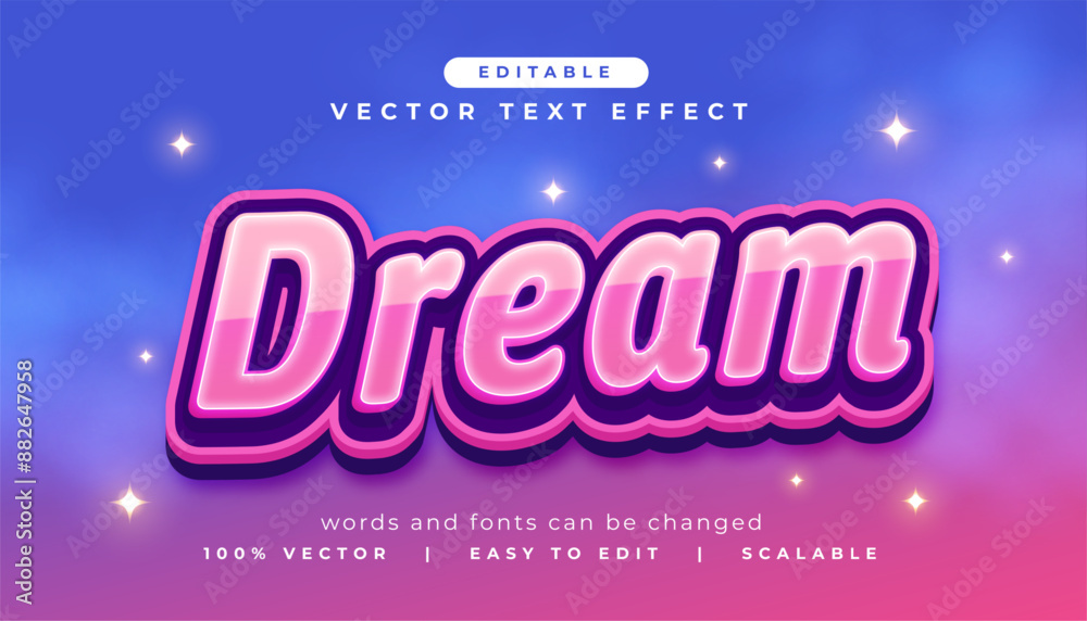 dream editable font text effect template dream editable font text effect template