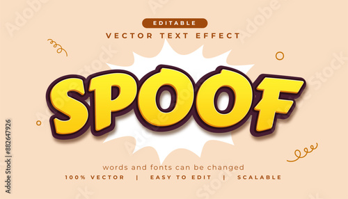 spoof editable text effect style in yellow color