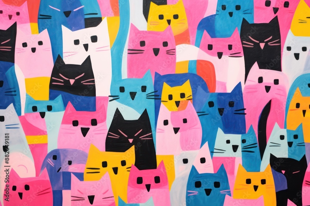 Cats backgrounds pattern art. Cats backgrounds pattern art.