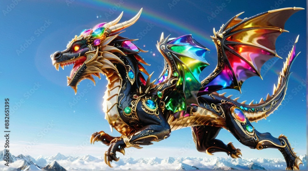 Majestic Rainbow-Scaled Dragon Majestic Rainbow-Scaled Dragon